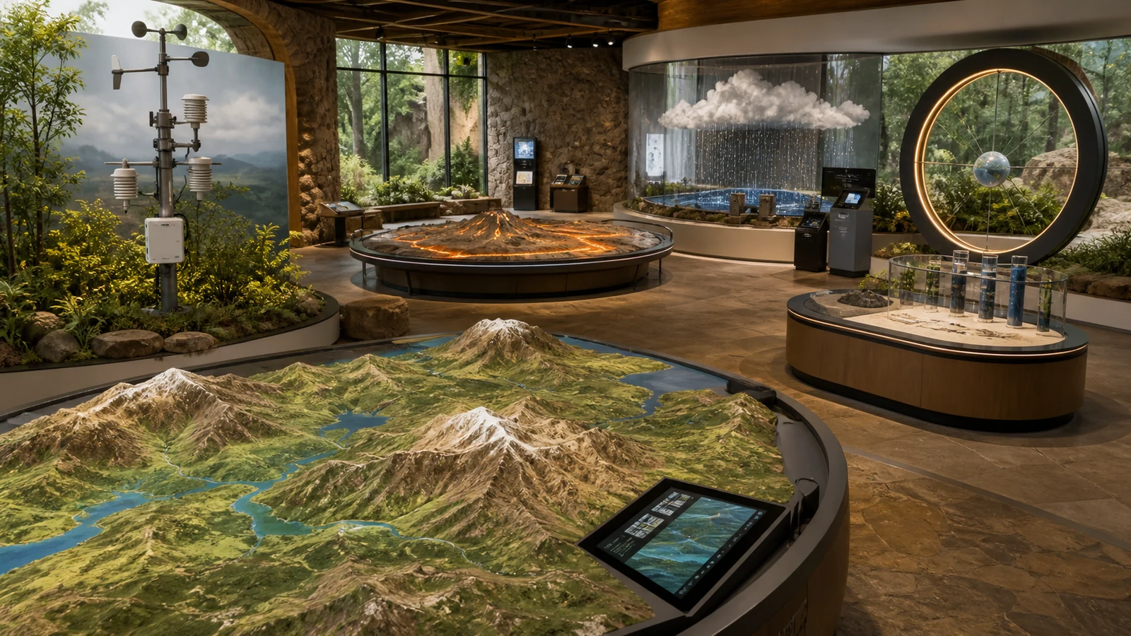 Earth, Environment & Climate in a modern children's museum or science center