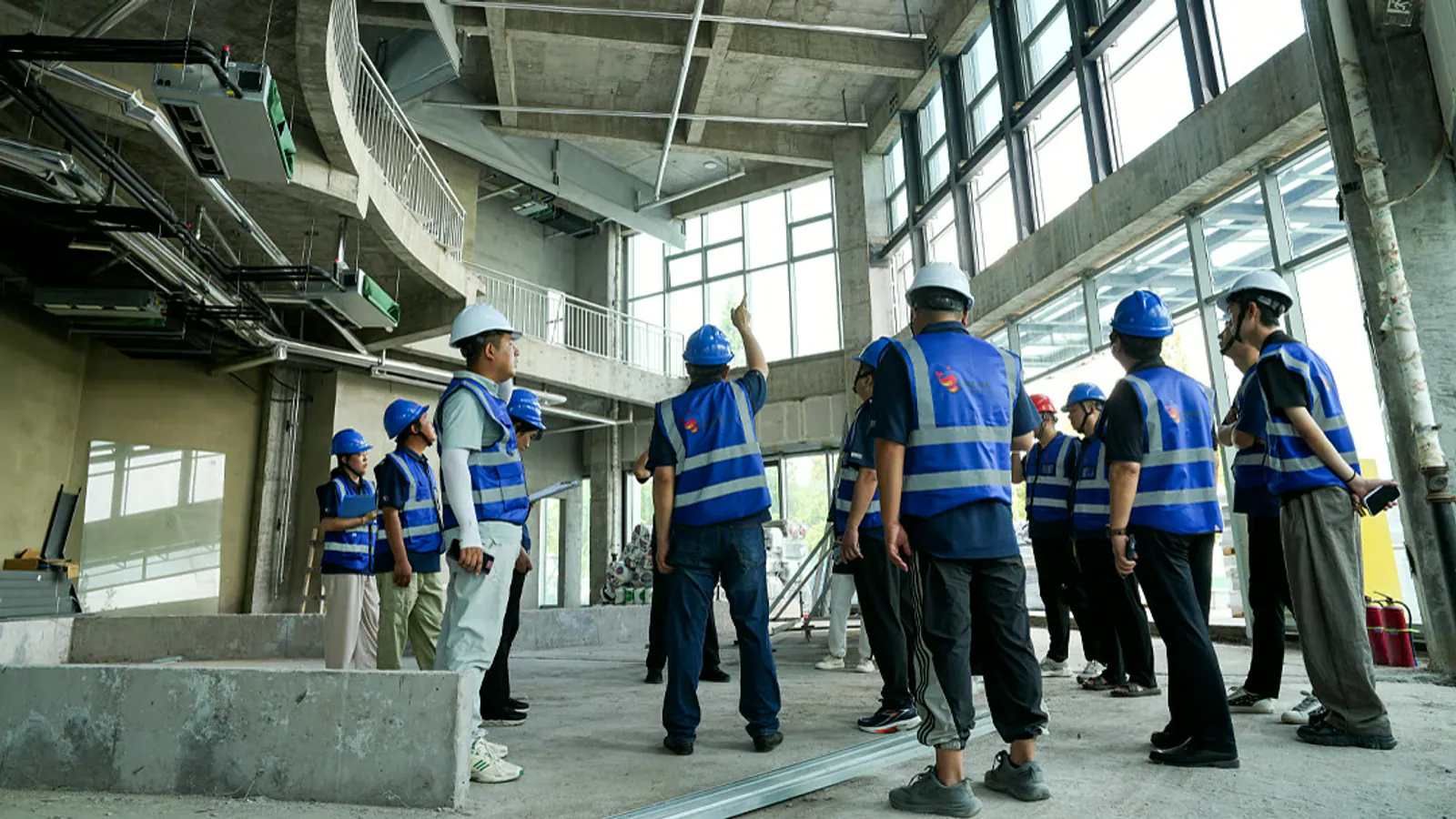 DEEPBLUE construction team coordinating site work for a children's museum project