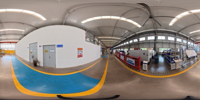 720-degree panorama of DEEPBLUE machining and semi-finished product area