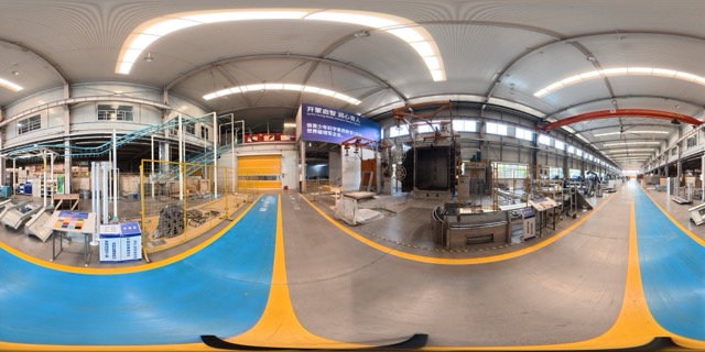 720-degree panorama of the DEEPBLUE metal surface coating area